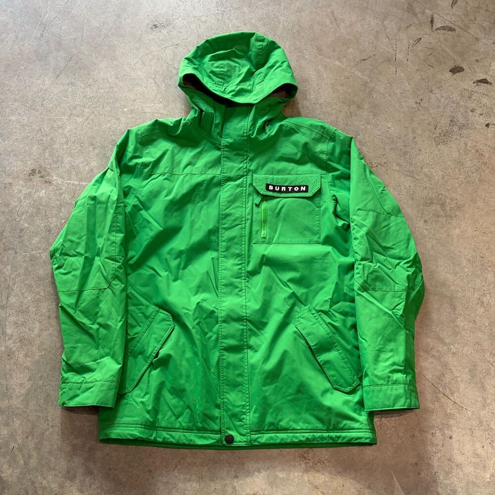 Burton Poacher Snowboard Green Ski Dryride Jacket Men’s Size Large Snow Winter